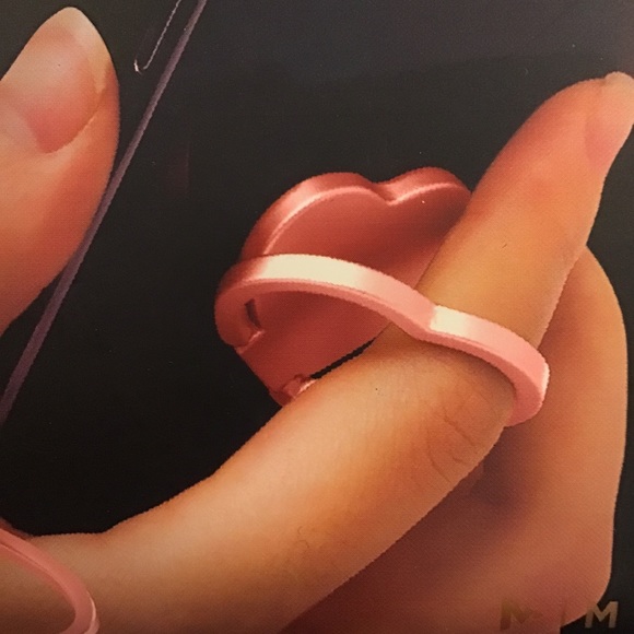 ROSE GOLD HEART SHAPED PHONE RING HOLDER NWT - Picture 2 of 8
